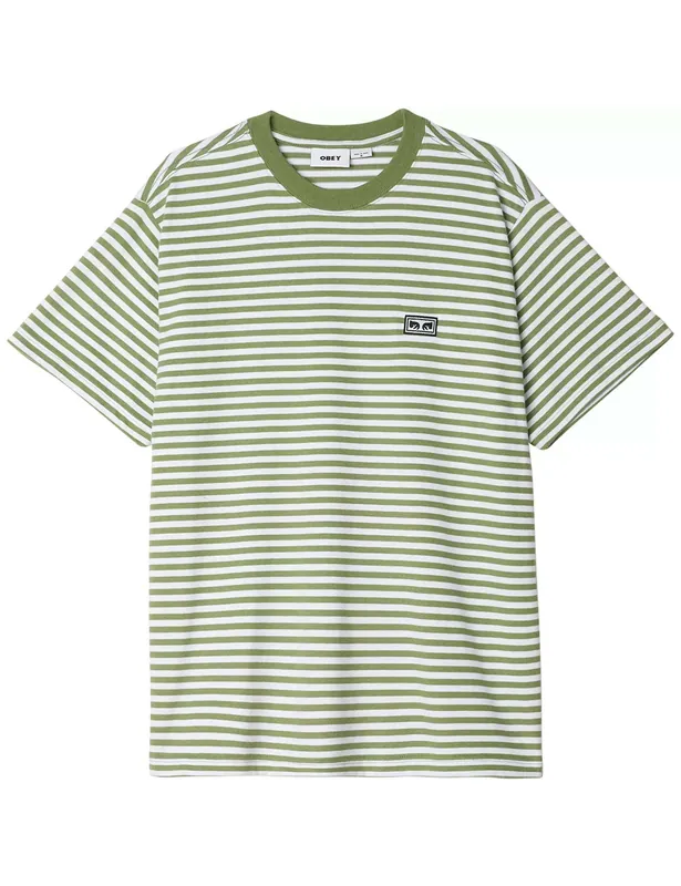 Established Works Eyes Stripe T-Shirt - Jade/Multi