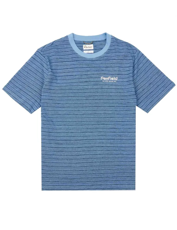 Textured Stripe T-Shirt - Riviera