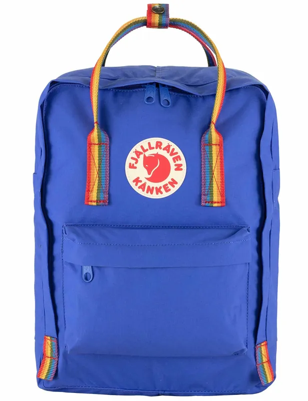 Kanken Rainbow Classic Backpack - Cobalt Blue-Rainbow Pattern