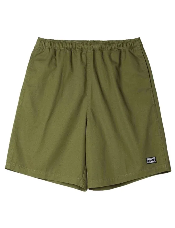 Easy Relaxed Twill Shorts - Field Green