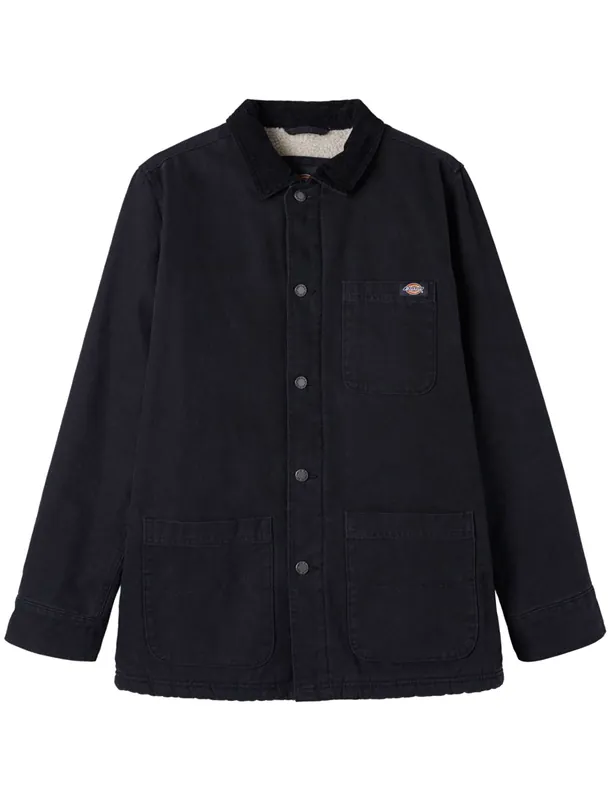 Chore Fleece Lined Chore Coat - Black