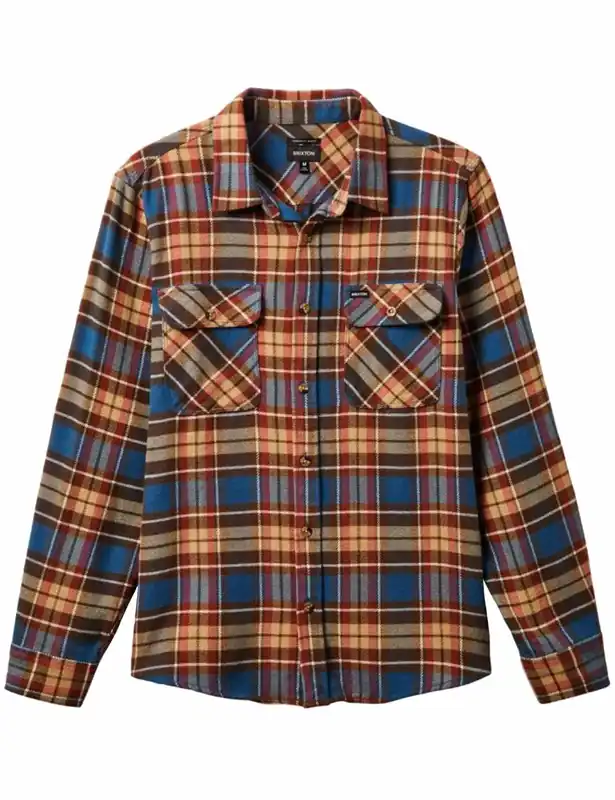 Bowery Flannel Shirt - Ocean Blue/Palm Desert