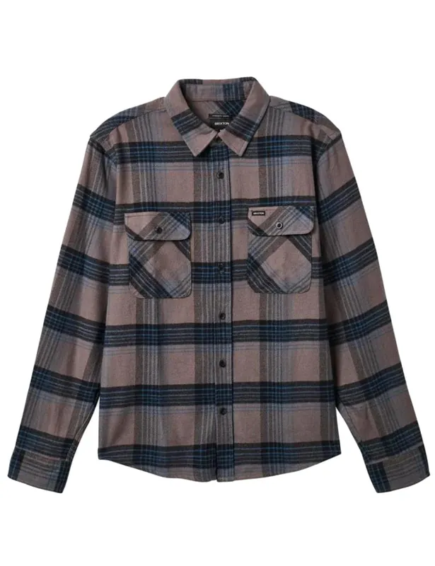 Bowery Flannel Shirt - Black/Ocean Blue