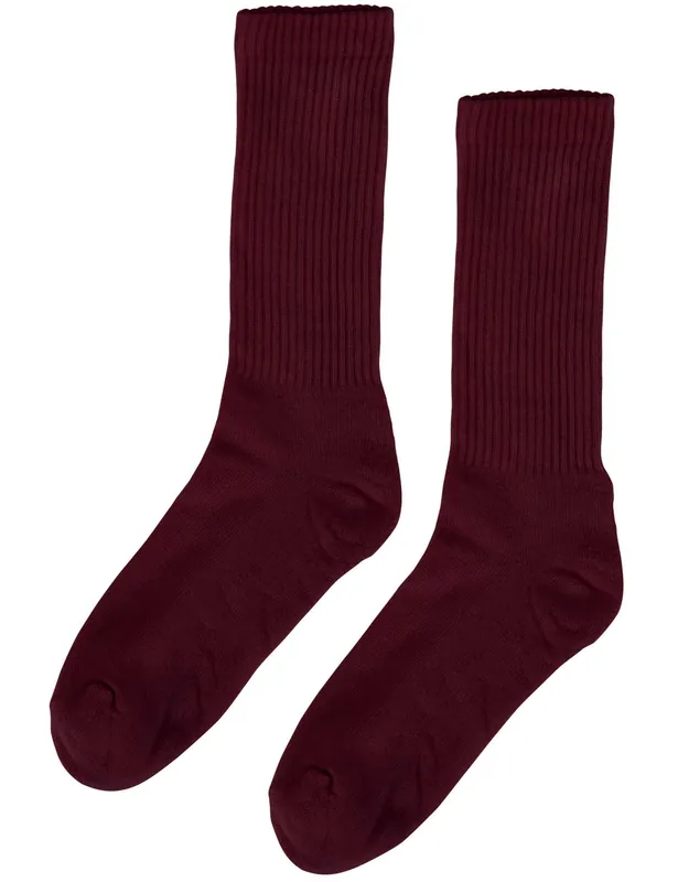 Women's Organic Active Socks - Oxblood Red