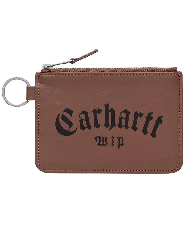 Onyx Leather Zip Wallet - Cognac/Black