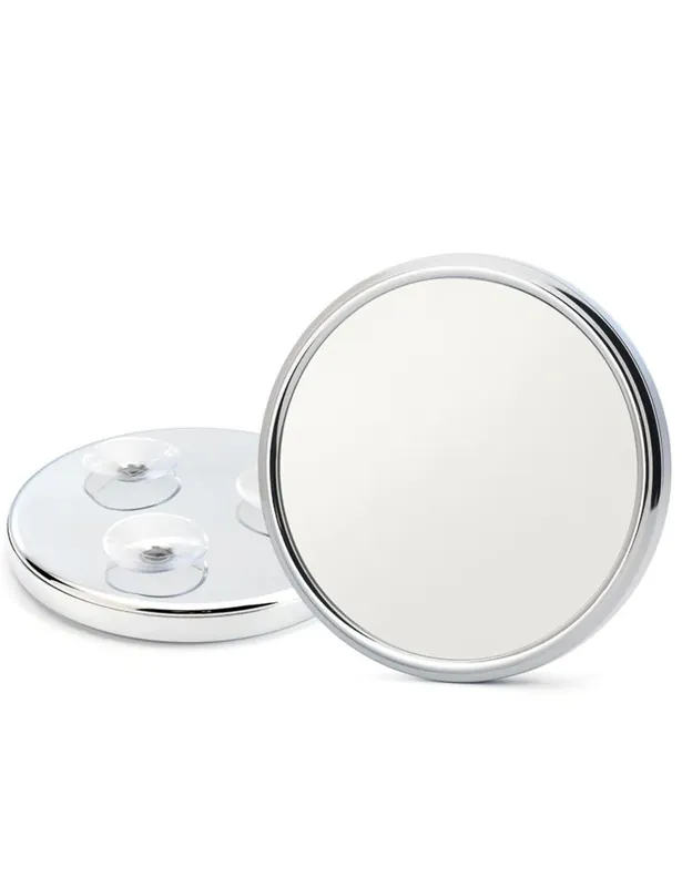 Chrome 5x magnification Shaving Mirror with Suction Cup - Muhle