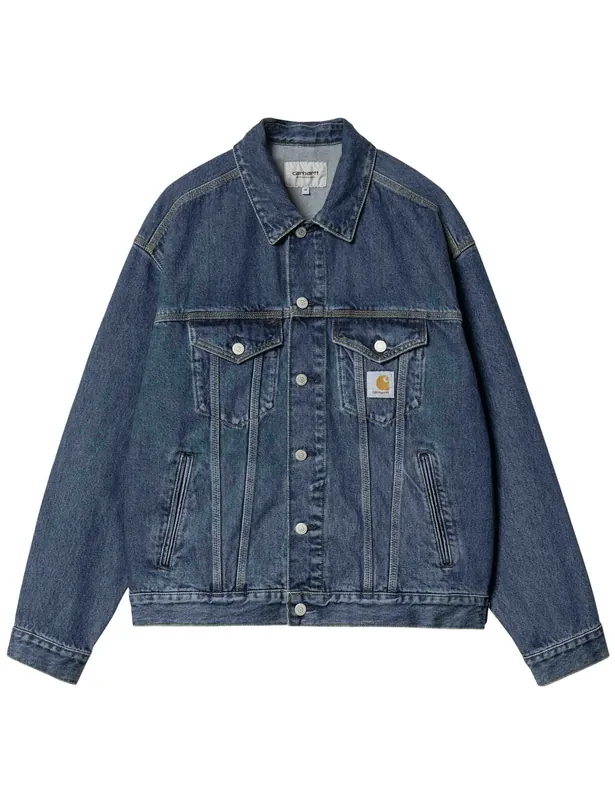 Helston Denim Jacket - Blue Cloud Stone Washed