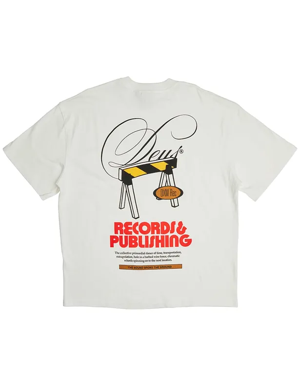 Caution T-Shirt - Vintage White