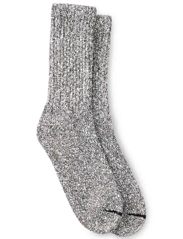 97167 Women's Cotton Ragg Socks - Black/White