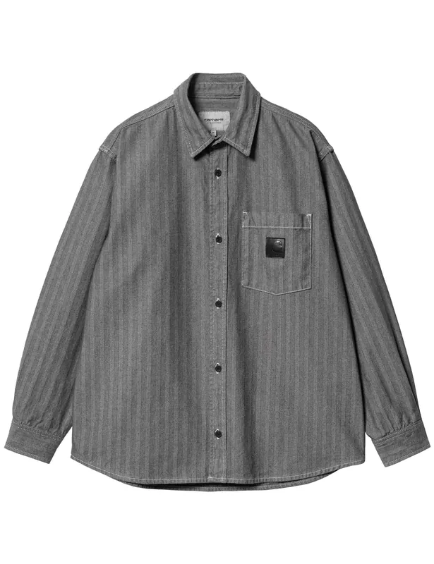 Menard Shirt Jacket - Grey Rinsed