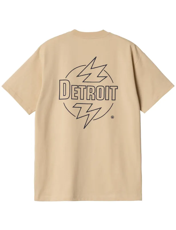 Ablaze T-Shirt - Cornsilk/Air Force Blue