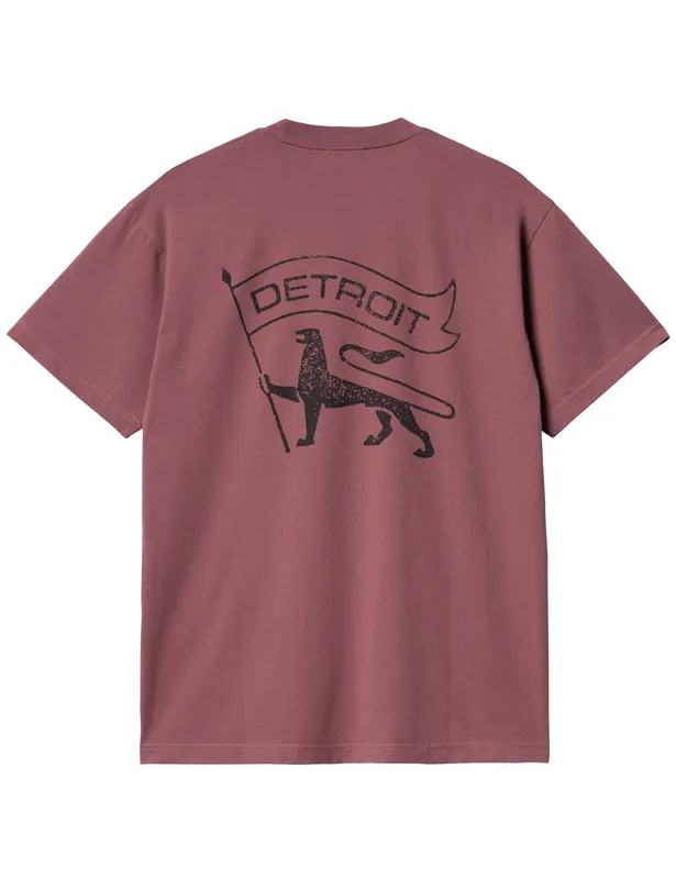 Stamp T-Shirt - Dusty Fuchsia/Black