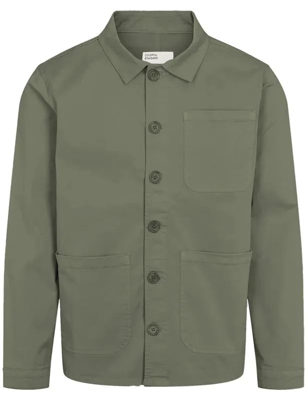 Organic Workwear Jacket - Dusty Olive