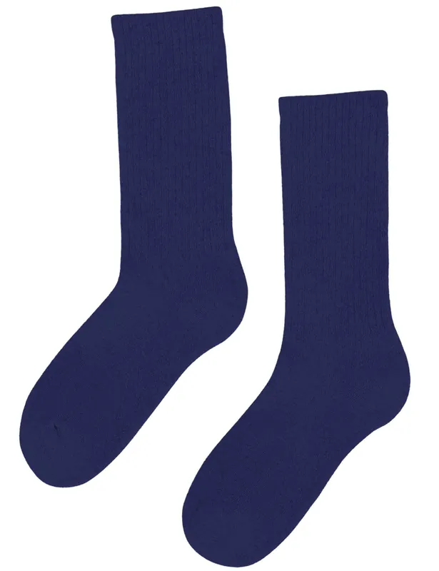 Woman's Organic Active Socks - Marine Blue