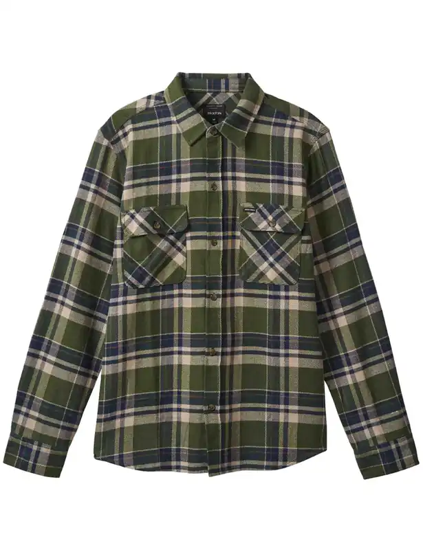 Bowery Flannel Shirt - Cypress Green/Washed Navy