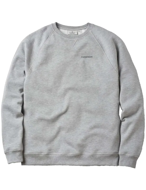Made To Roam Organic Cotton Crew Sweat - Grey Marl