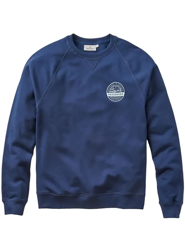 Odyssey Recycled Cotton Crew Sweat - Rich Navy