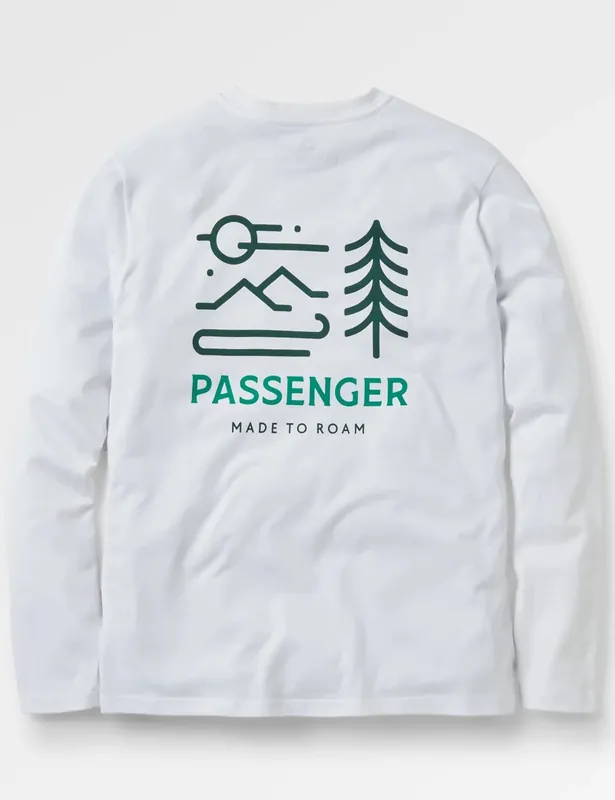 Phoenix Long Sleeve Recycled Cotton T-Shirt - White