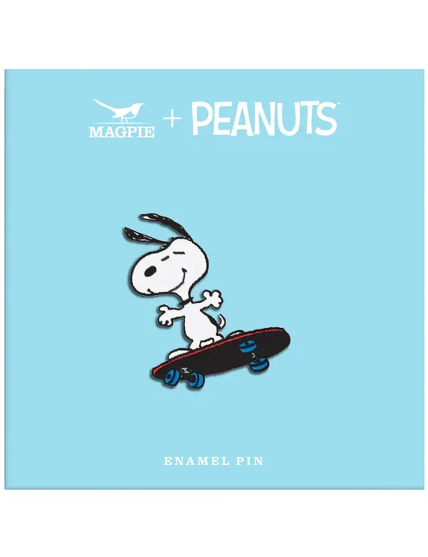 Snoopy Enamel Pin Badge - Lifestyle, Skateboard