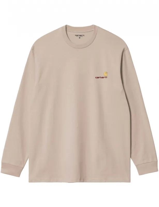 American Script Long Sleeve T-Shirt - Fleur De Sel