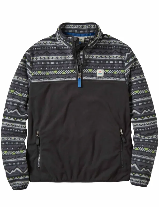 Set Off Polar 1/4 Zip Fleece - Mountain Geo Charcoal