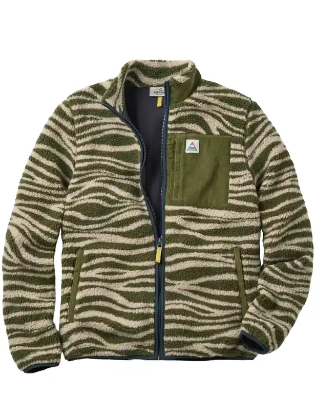 Trekker Deep-Pile Sherpa Fleece Jacket - Strata Khaki