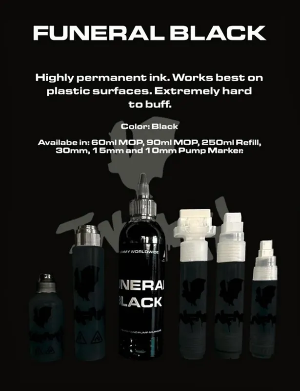 Shoe Mop (4oz) - Funeral Black Ink