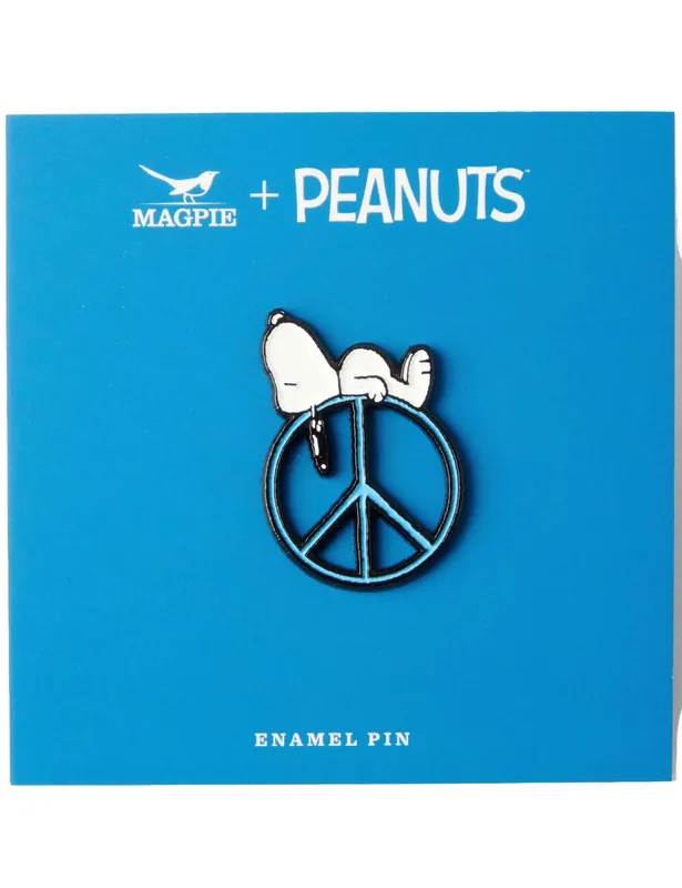 Snoopy Enamel Pin Badge - Good Vibes, Peace