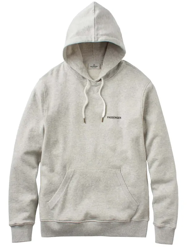 Made To Roam Organic Cotton Hooded Sweat - Grey Marl