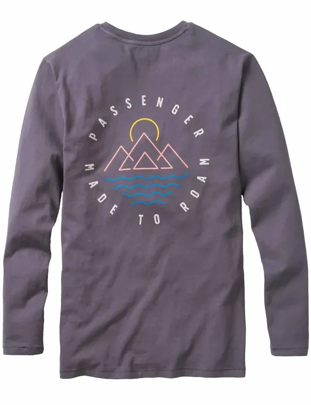Escapism Long Sleeve Recycled Cotton T-Shirt - Faded Black