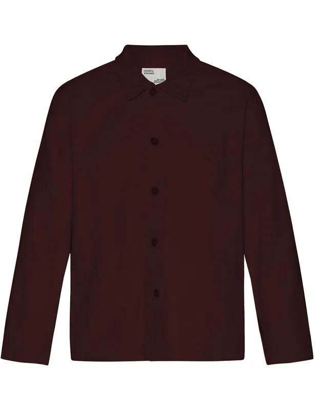 Organic Workwear Jacket - Oxblood Red