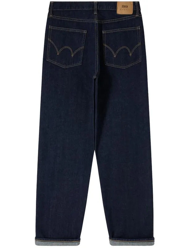 Loose Red Selvedge Jeans - Blue, Rinsed
