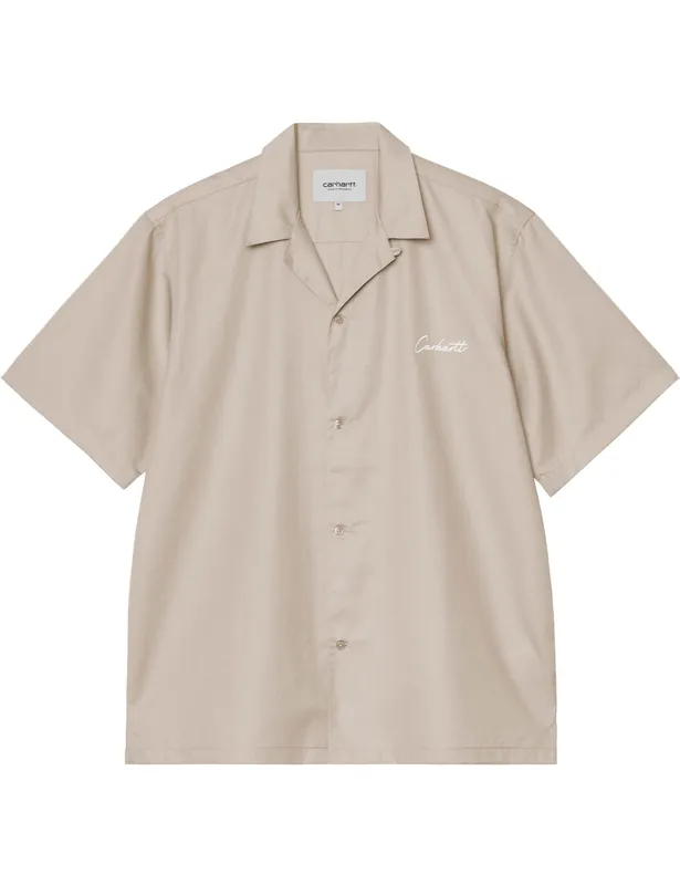 Delray Short Sleeve Shirt - Fleur de Sel/White