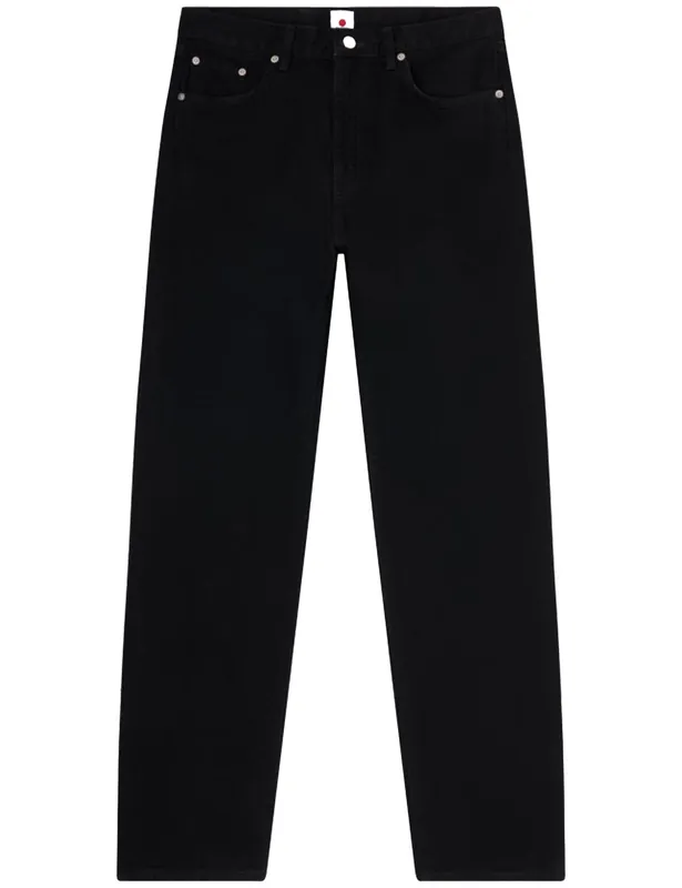 Regular Straight Jeans - Black, Unwashed