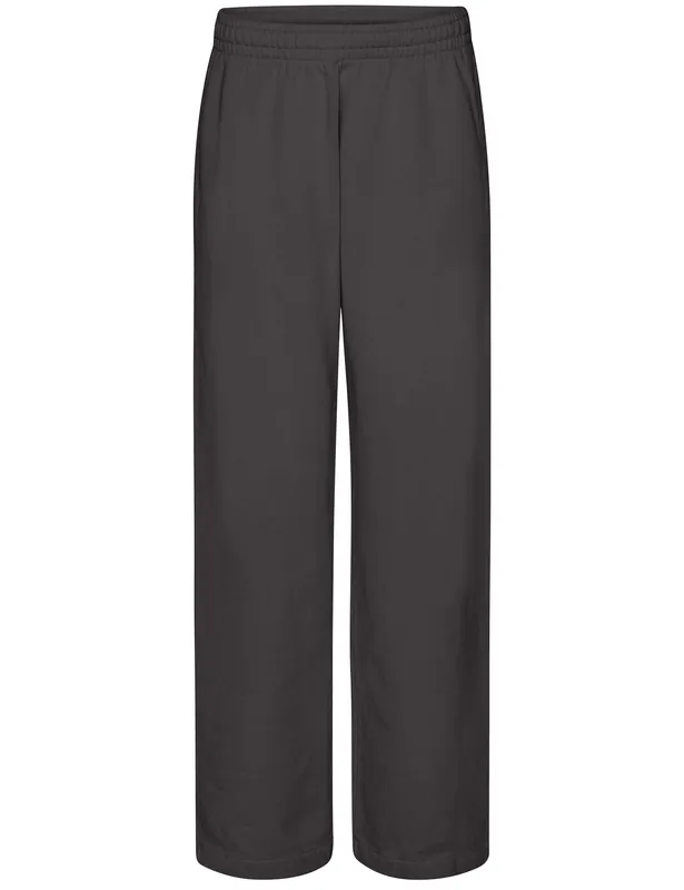 Organic Straight Leg Sweat Pants - Lava Grey
