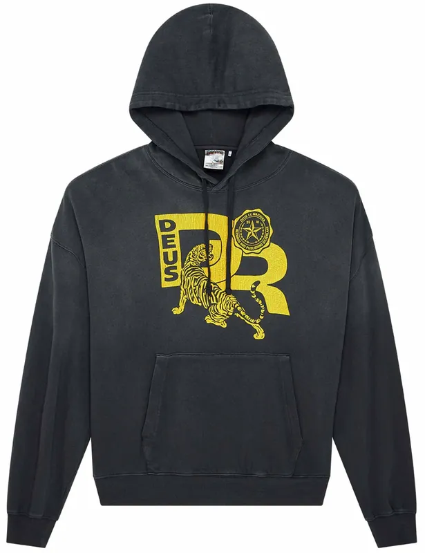 Strong Arm Vintage Hooded Sweat - Anthracite