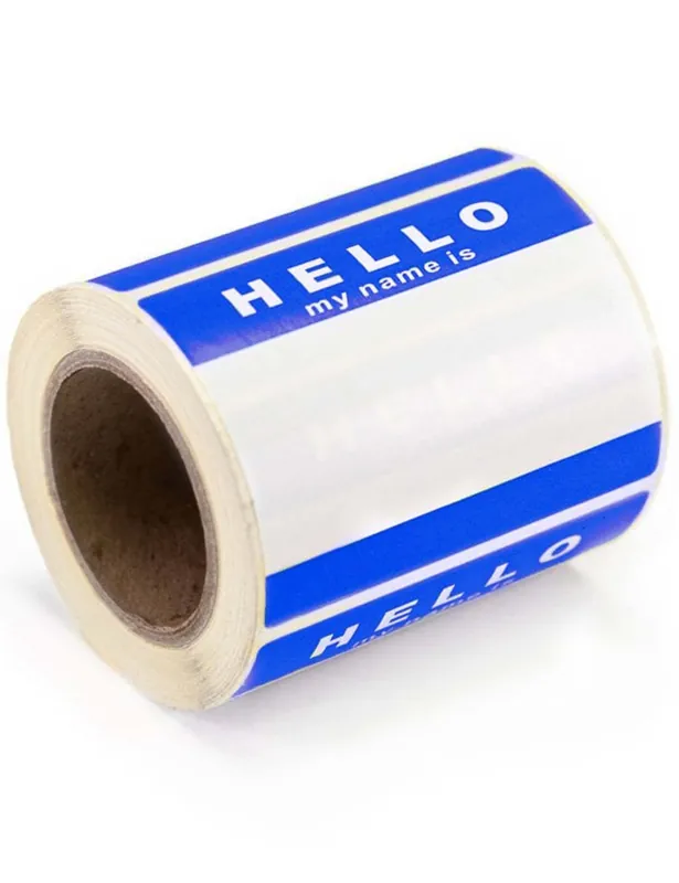 Hello My Name Is Sticker Roll (250) - Blue