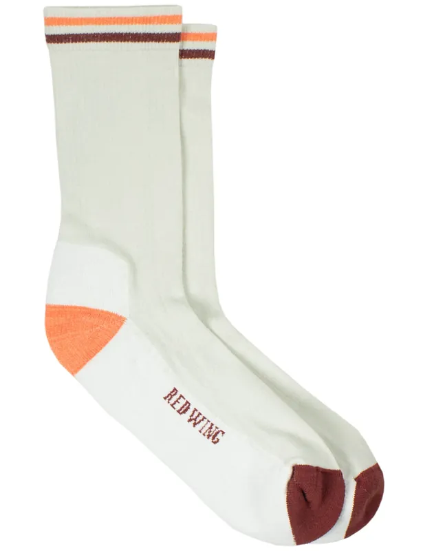 97666 Vintage Stripe Socks - Cream/Peach/Maroon