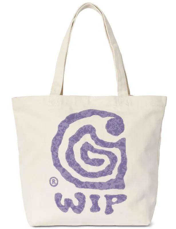 Canvas Graphic Tote Bag - Helix Print, Natural