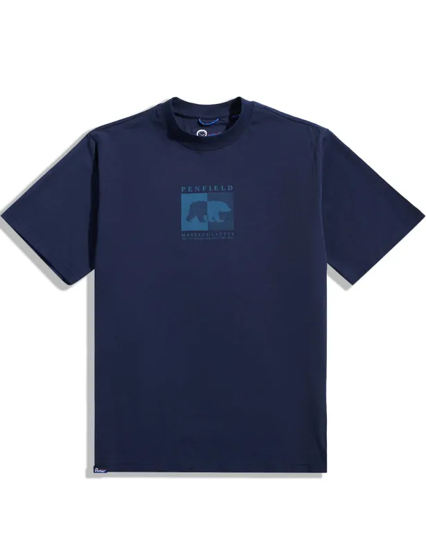 Contrast Stripe Bear T-Shirt - Navy Blazer