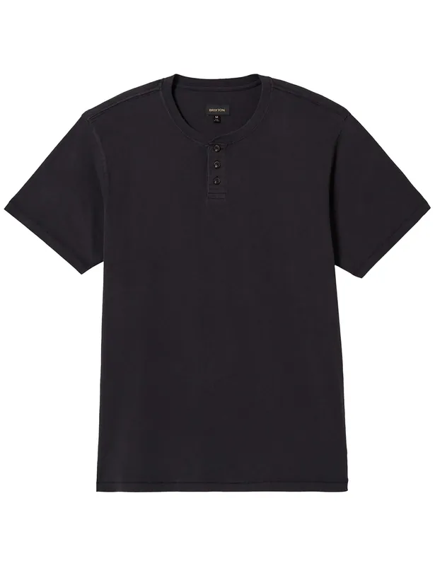 Vintage Reserve Henley T-Shirt - Black Sol Wash