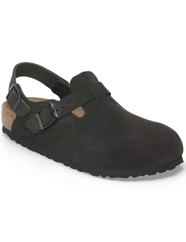 Women's Tokio Suede Mules - Black (Narrow Fit)
