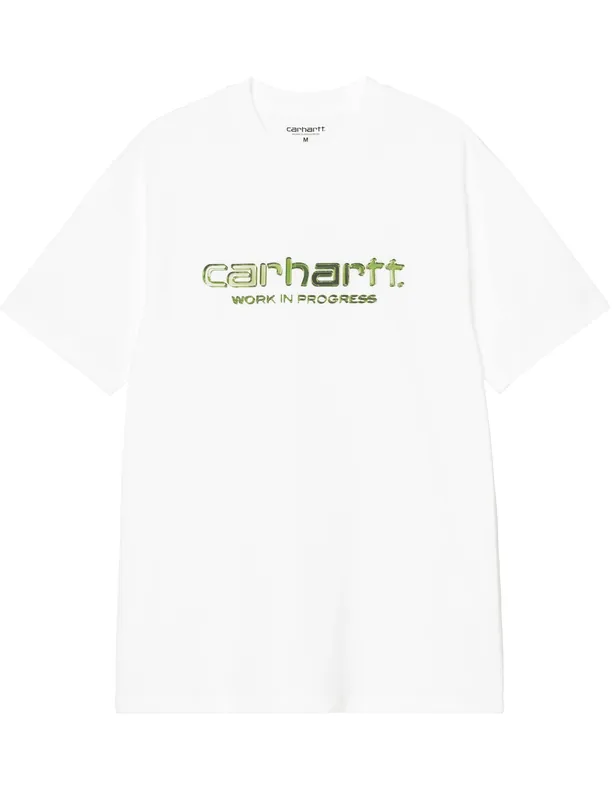 Solar Chrome Script T-Shirt - White