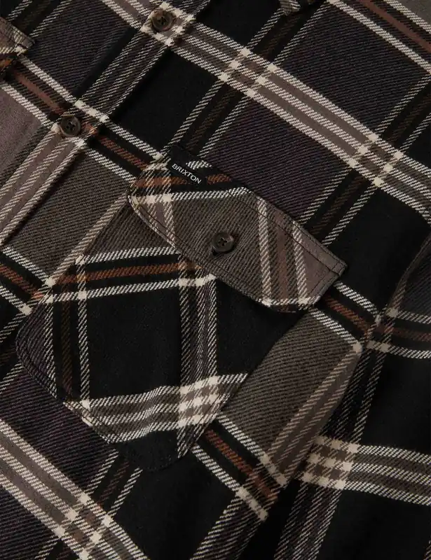 Bowery Flannel Shirt - Black/Charcoal/Pinecone