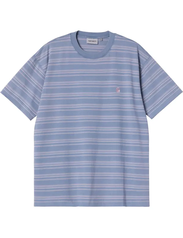 Brodine Stripe T-Shirt - Sorrent Indigo Overdyed