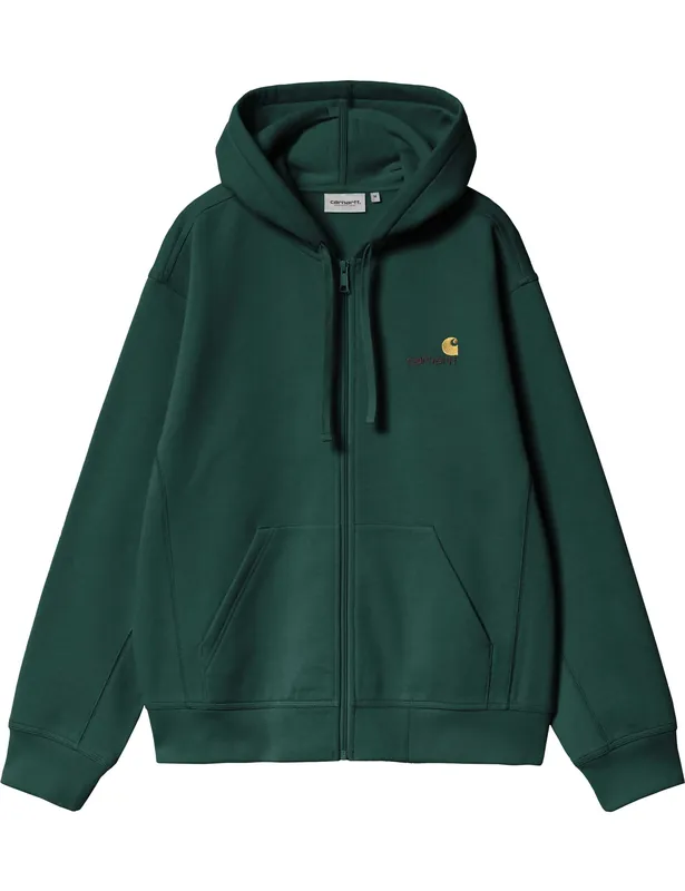 American Script Hooded Jacket - Dark Fir