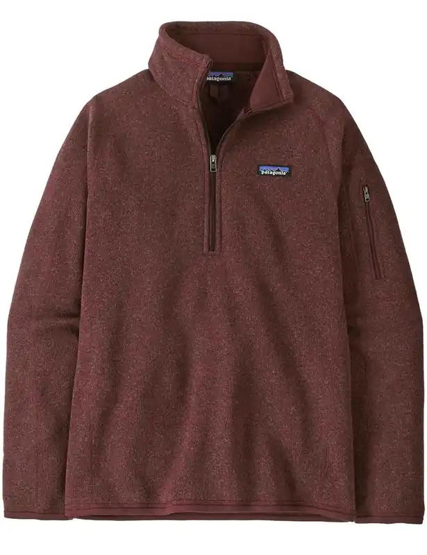 Women's Better Sweater 1/4 Zip Fleece - Dark Ruby