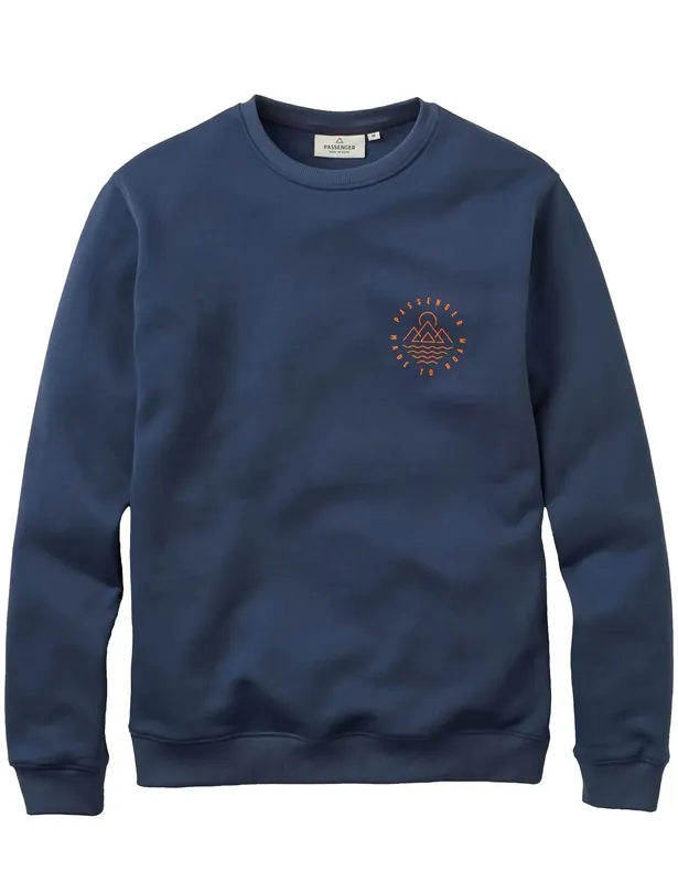 Escapism Recycled Cotton Crew Sweat - Rich Navy