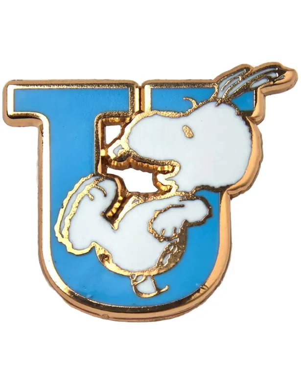 Snoopy Alphabet Enamel Pin Badge - Letter U