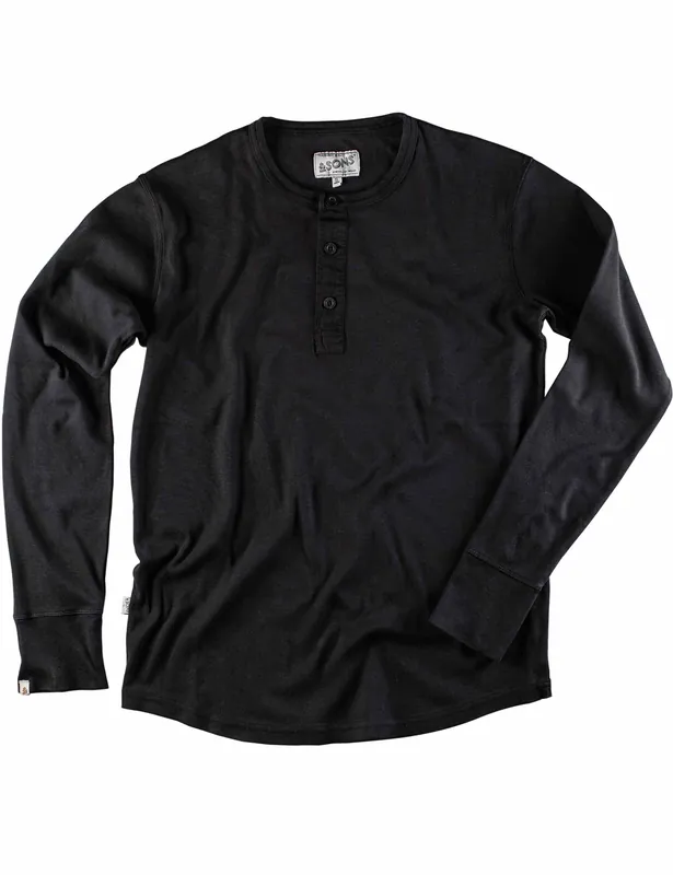 The New Elder Henley Shirt - Black